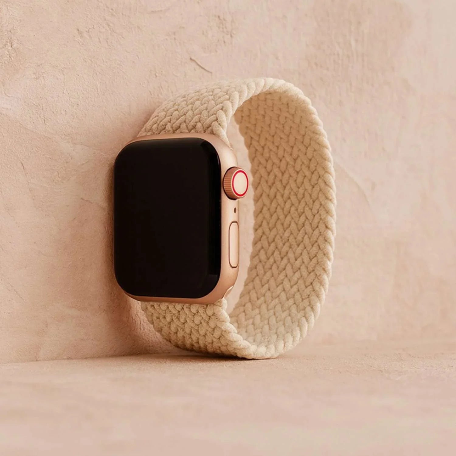 Apple Watch bandje - nylon - gevlochten solo - sterrenlicht