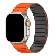 Apple Watch bandje Vetra - siliconen - oranje grijs