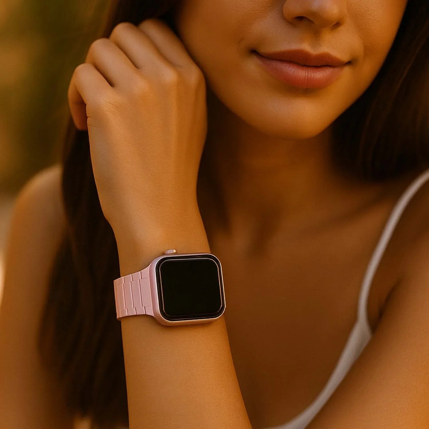 Apple Watch bandje Zyro - siliconen - lichtroze