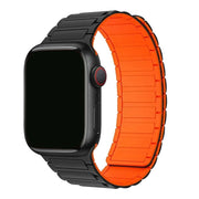 Apple Watch bandje Zyro - siliconen - zwart oranje