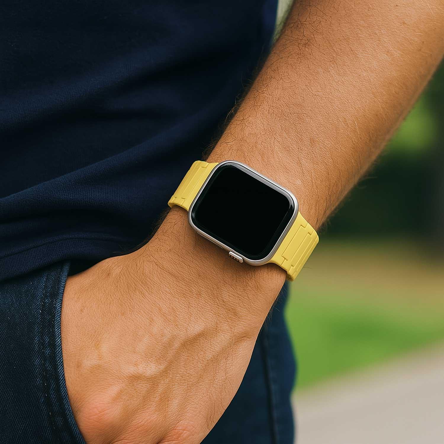 Apple Watch bandje Zyro - siliconen - geel