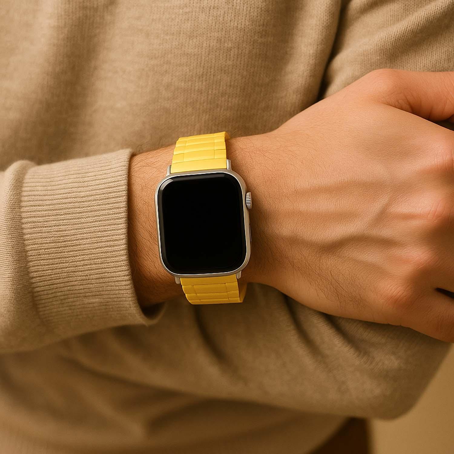 Apple Watch bandje Zyro - siliconen - geel