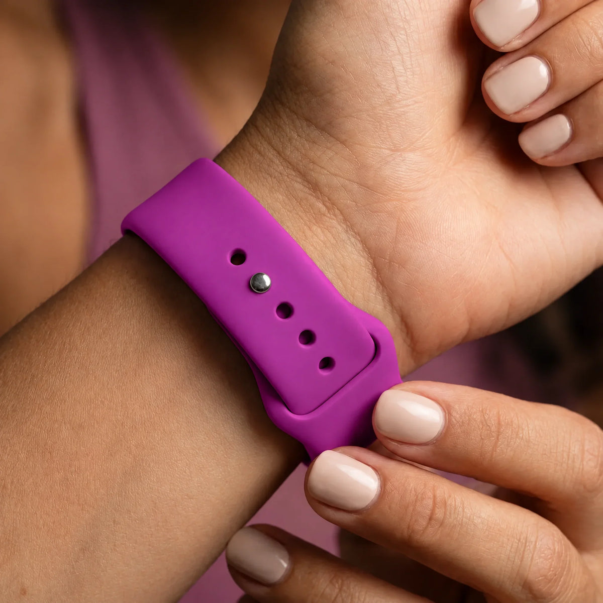 Apple Watch bandje Autumn - siliconen - Magenta