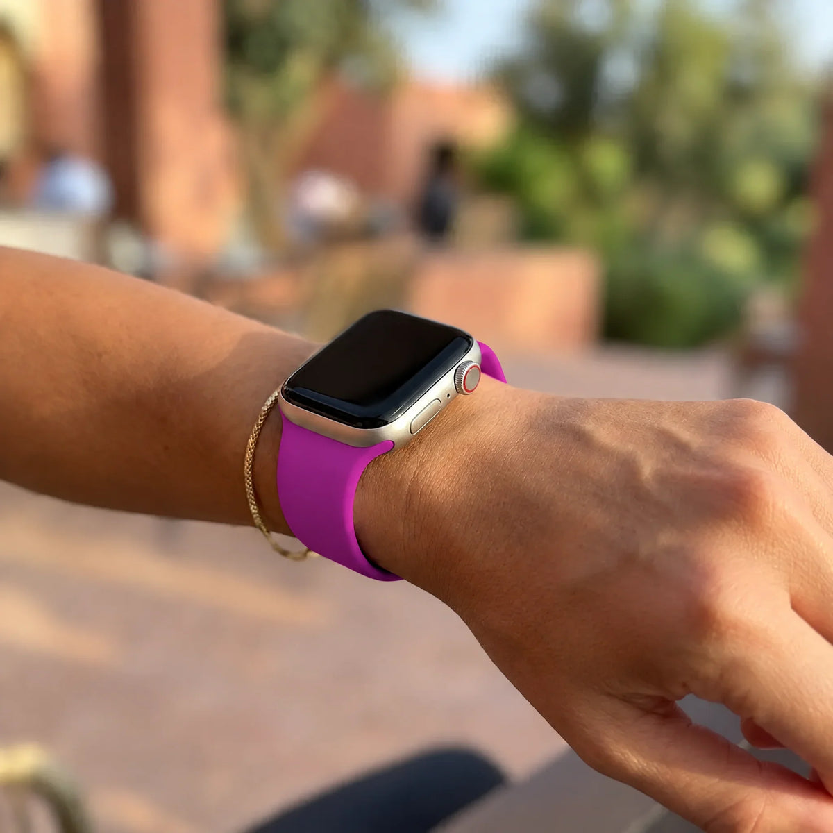 Apple Watch bandje Autumn - siliconen - Magenta