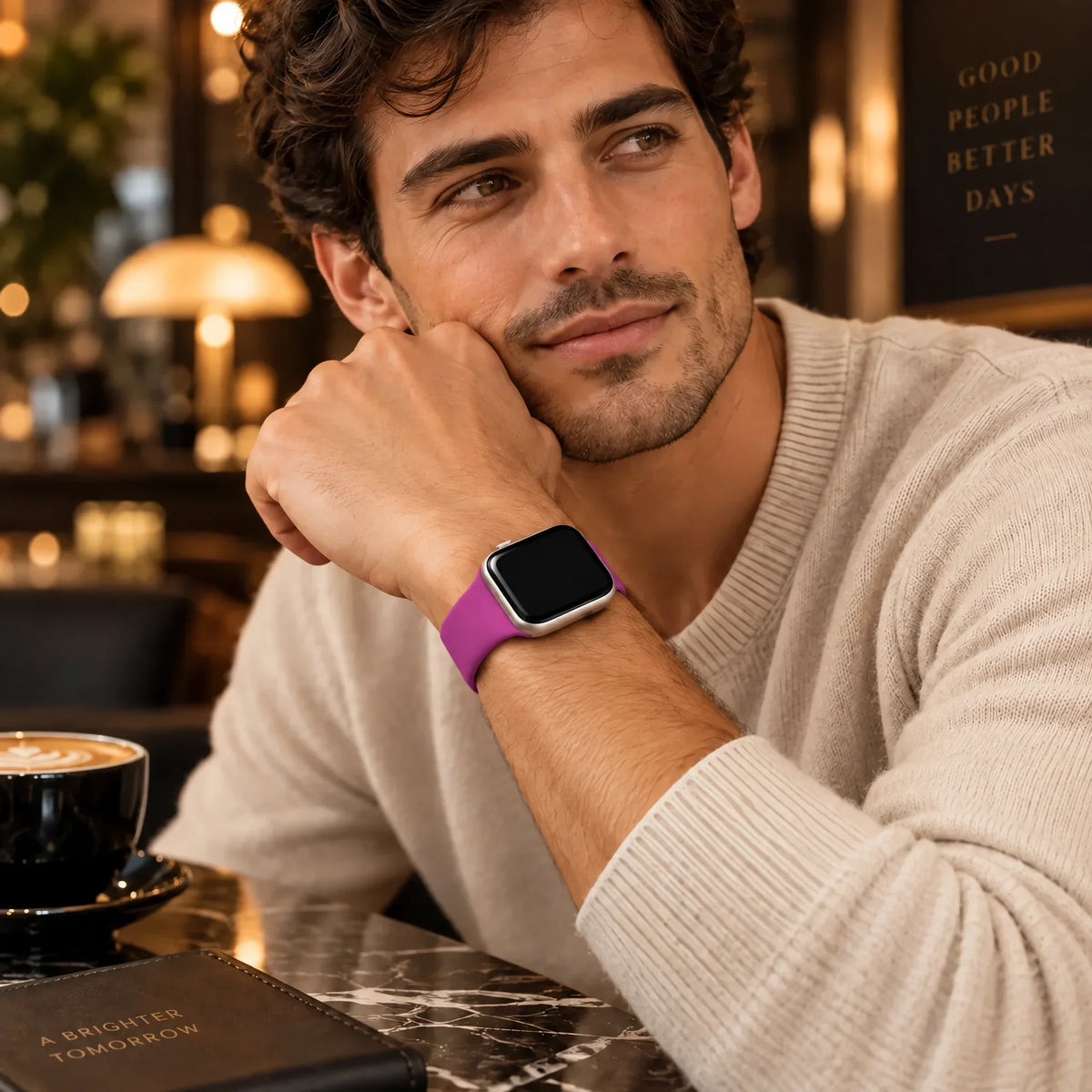 Apple Watch bandje Autumn - siliconen - Magenta