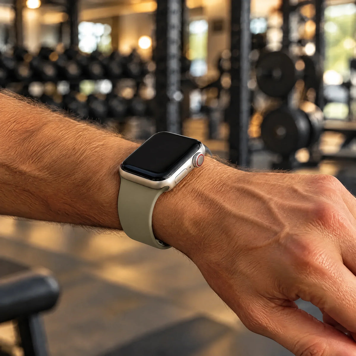 Apple Watch bandje Autumn - siliconen - Olijfgroen
