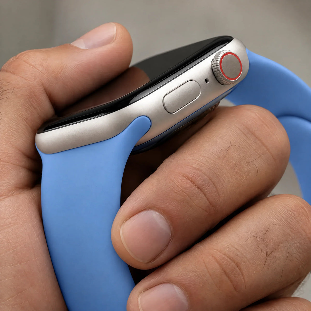 Apple Watch bandje Autumn - siliconen - Veldbloemblauw