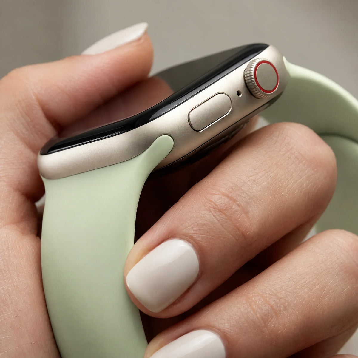 Apple Watch bandje Autumn - siliconen - Zacht Agavegroen