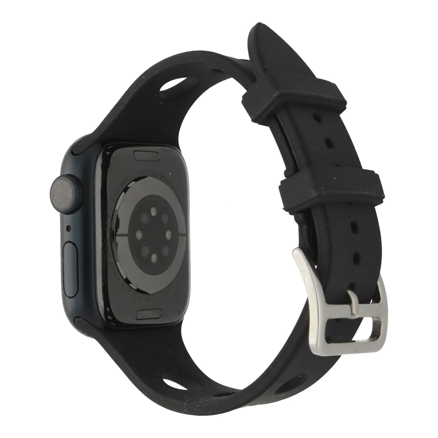 Apple Watch bandje Evelor - siliconen - zwart