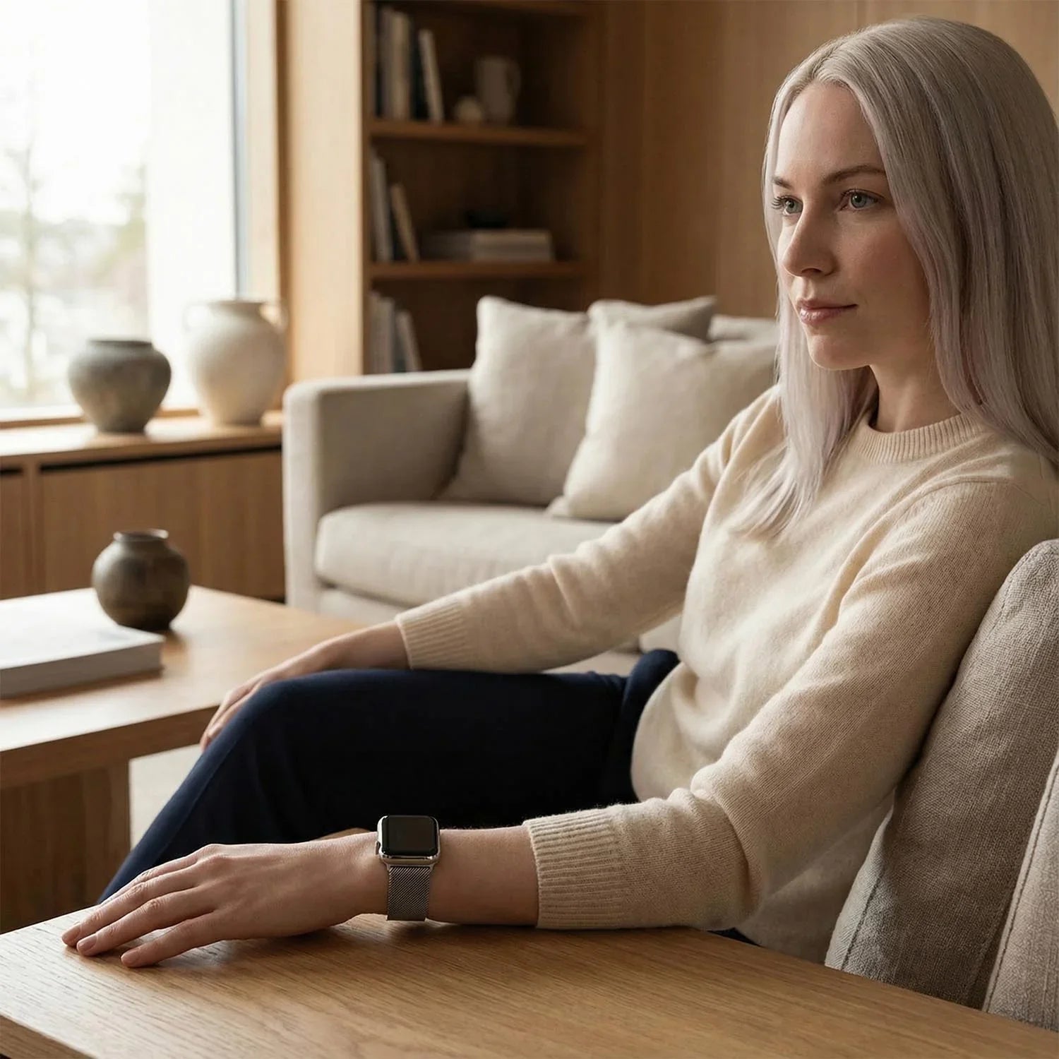 Apple Watch bandje Fiore - milanese - sterrenlicht