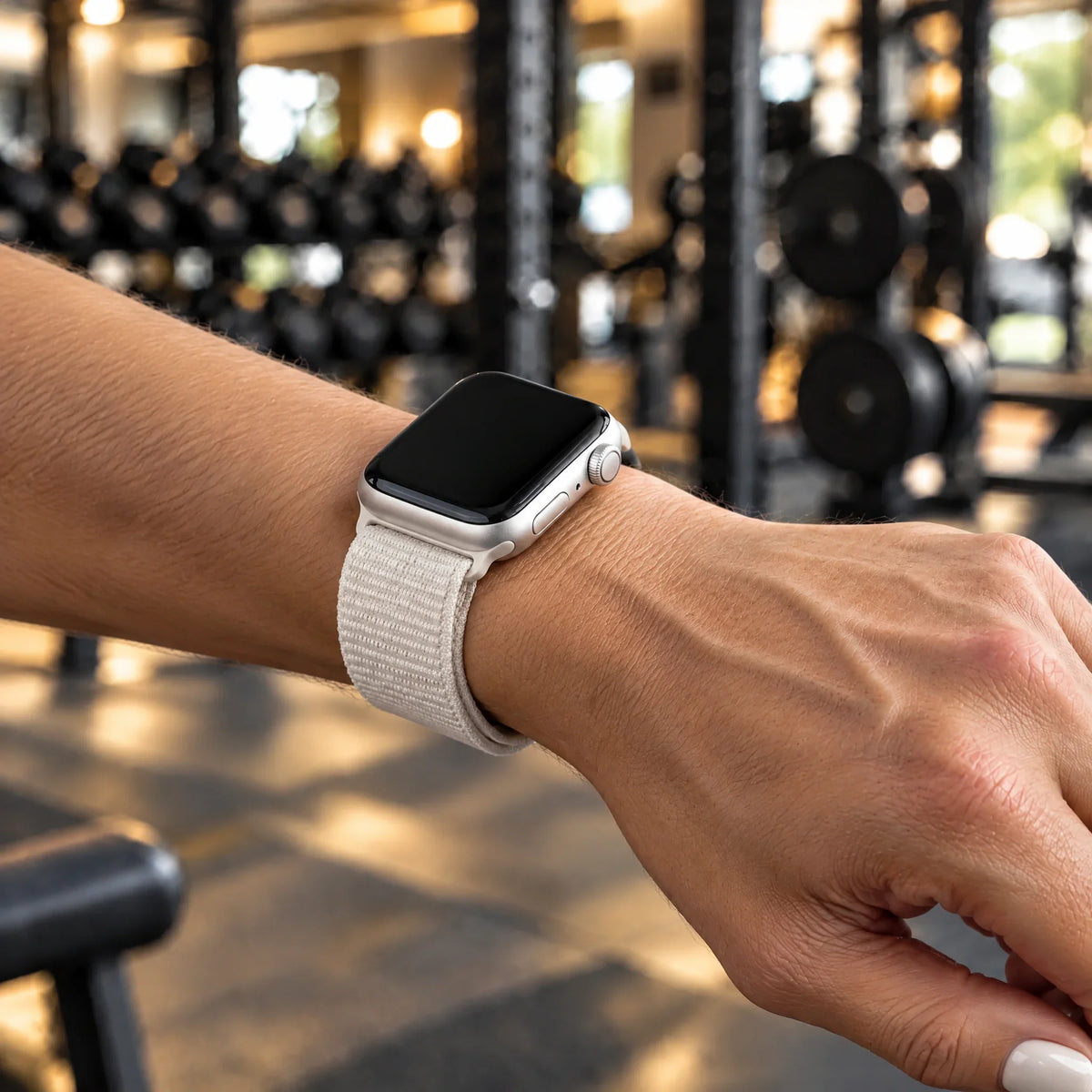 Apple Watch bandje Flyne - geweven - nylon - sterrenlicht