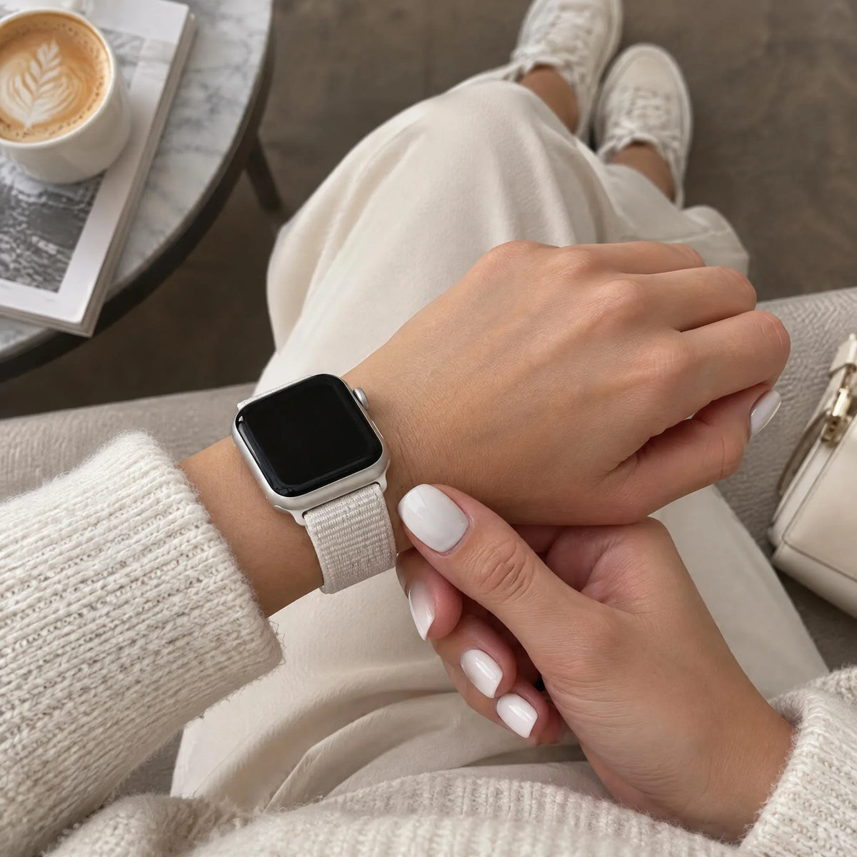 Apple Watch bandje Flyne - geweven - nylon - sterrenlicht