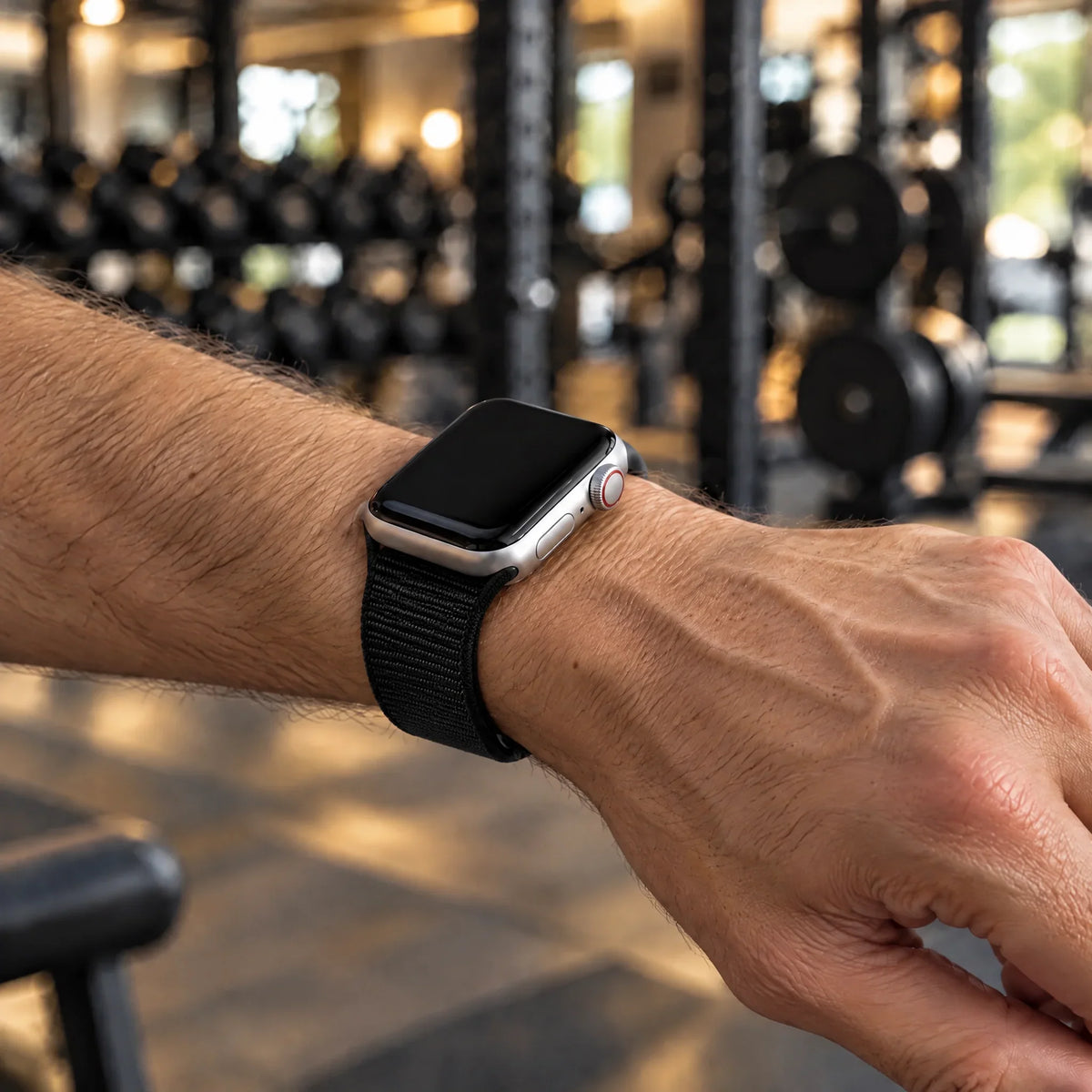 Apple Watch bandje Flyne - geweven - nylon - zwart