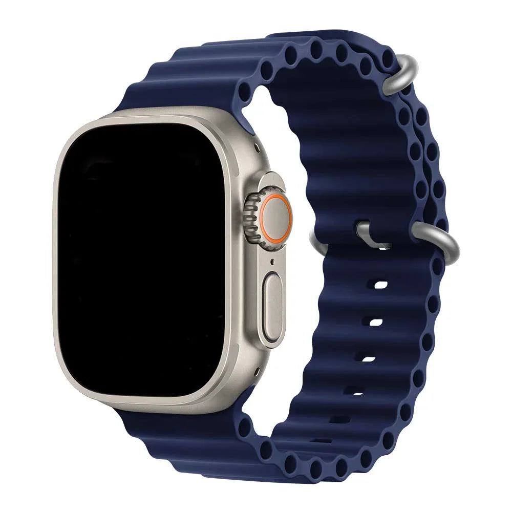 Apple Watch bandje Ocean - siliconen - middernachtblauw