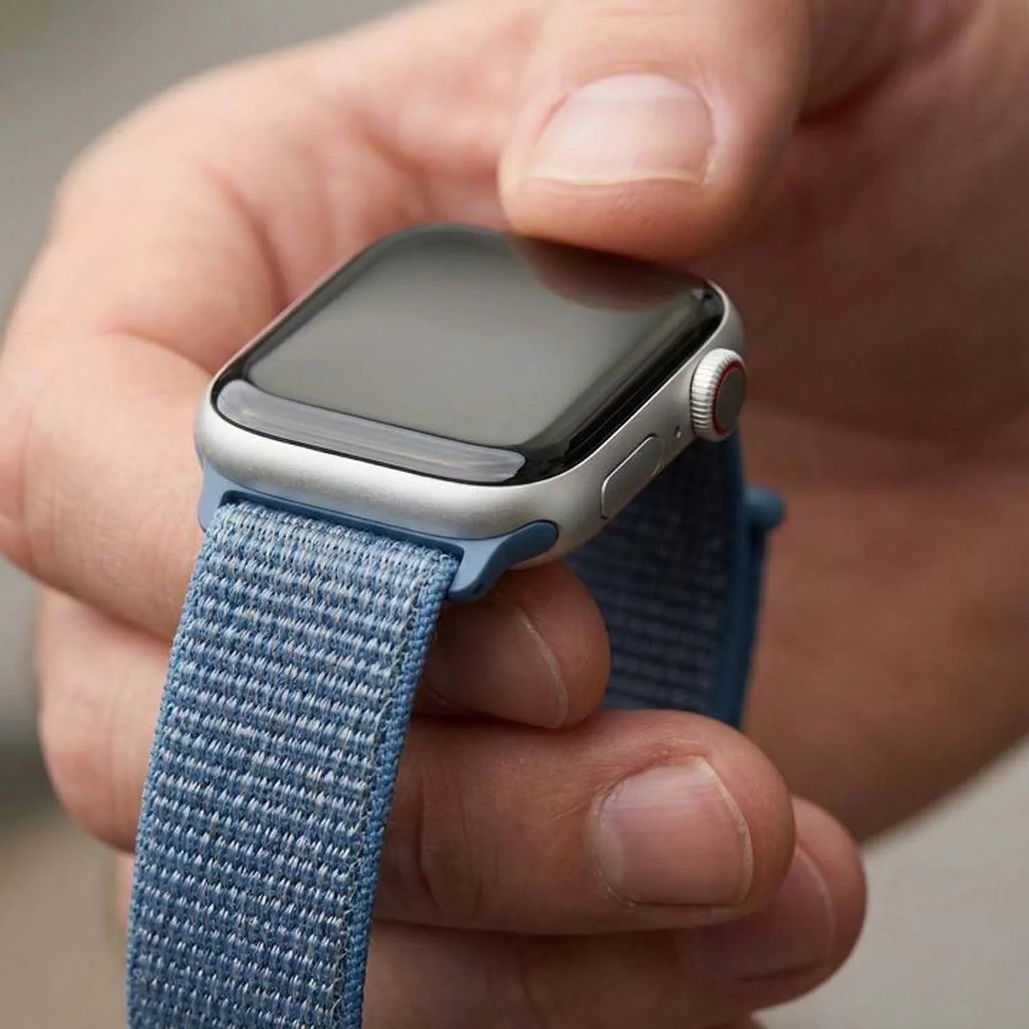 Apple Watch bandje Osvo - geweven - nylon - cape cod blauw