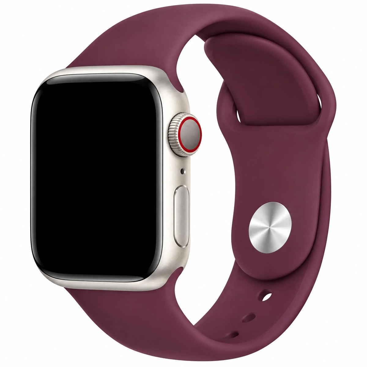 Apple Watch bandje Ovaro - siliconen - moerbei