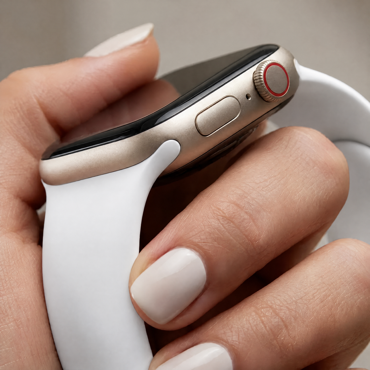 Apple Watch bandje Ovaro - siliconen - wit