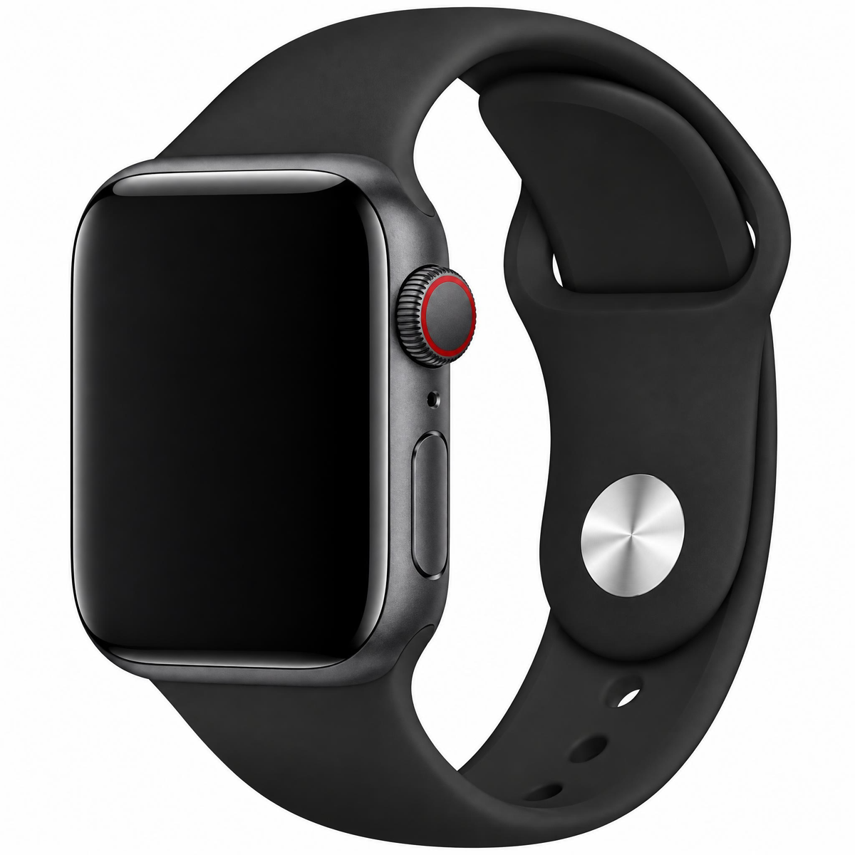 Apple Watch bandje Ovaro - siliconen - zwart