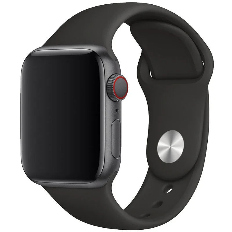 Apple Watch bandje Ovaro - siliconen - zwart