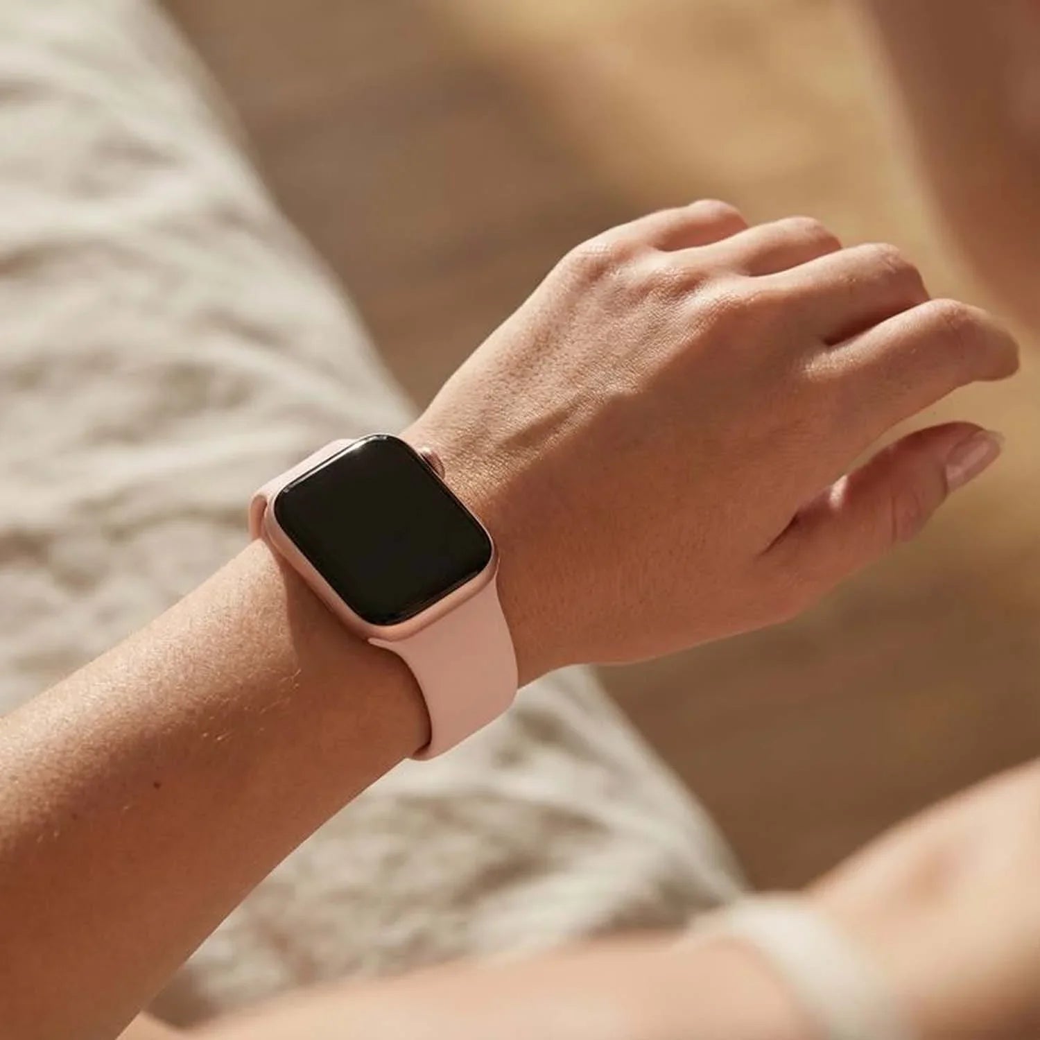 Apple Watch bandje Vyon - siliconen - lichtroze