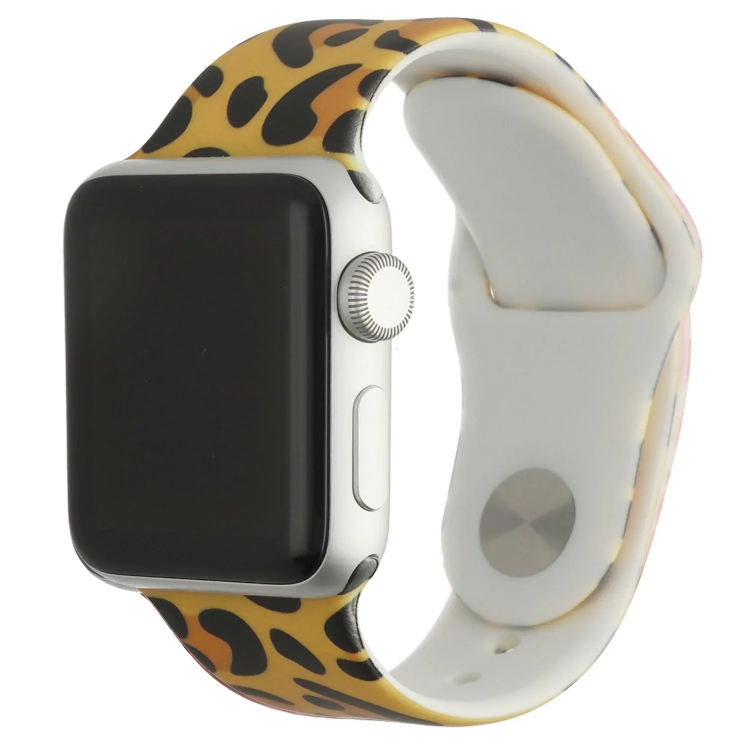 Apple Watch print bandje - siliconen - luipaard print geel