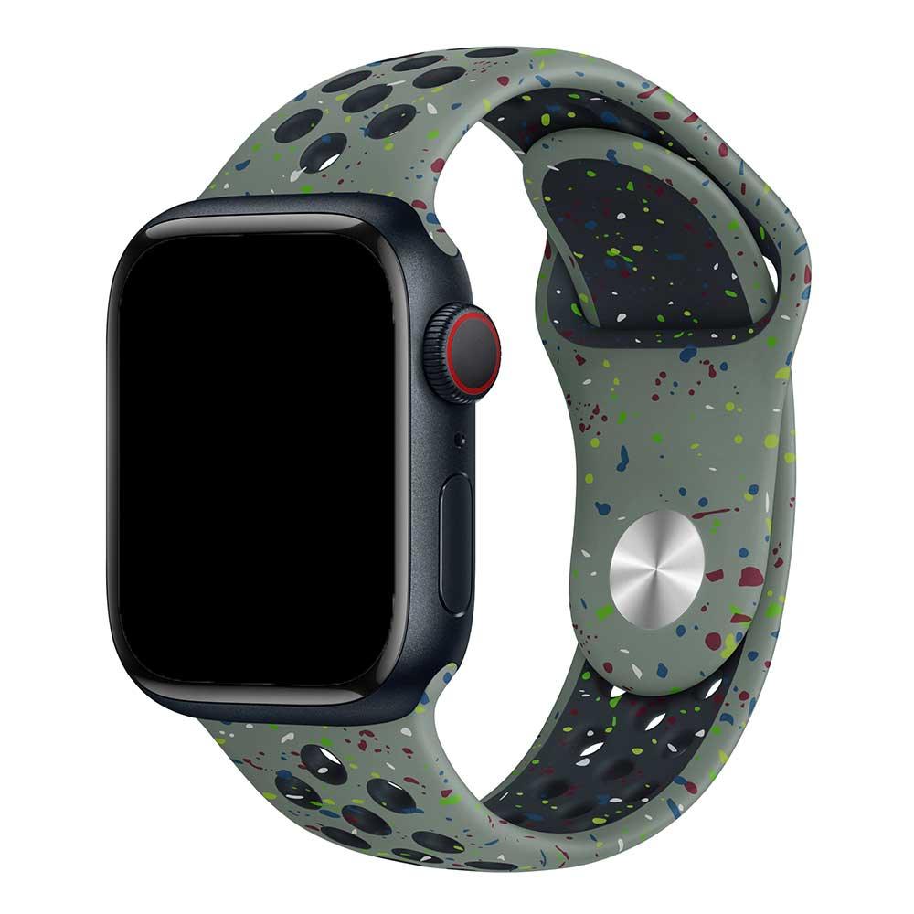 Apple Watch bandje Fusion - dubbel - siliconen - cargo khaki