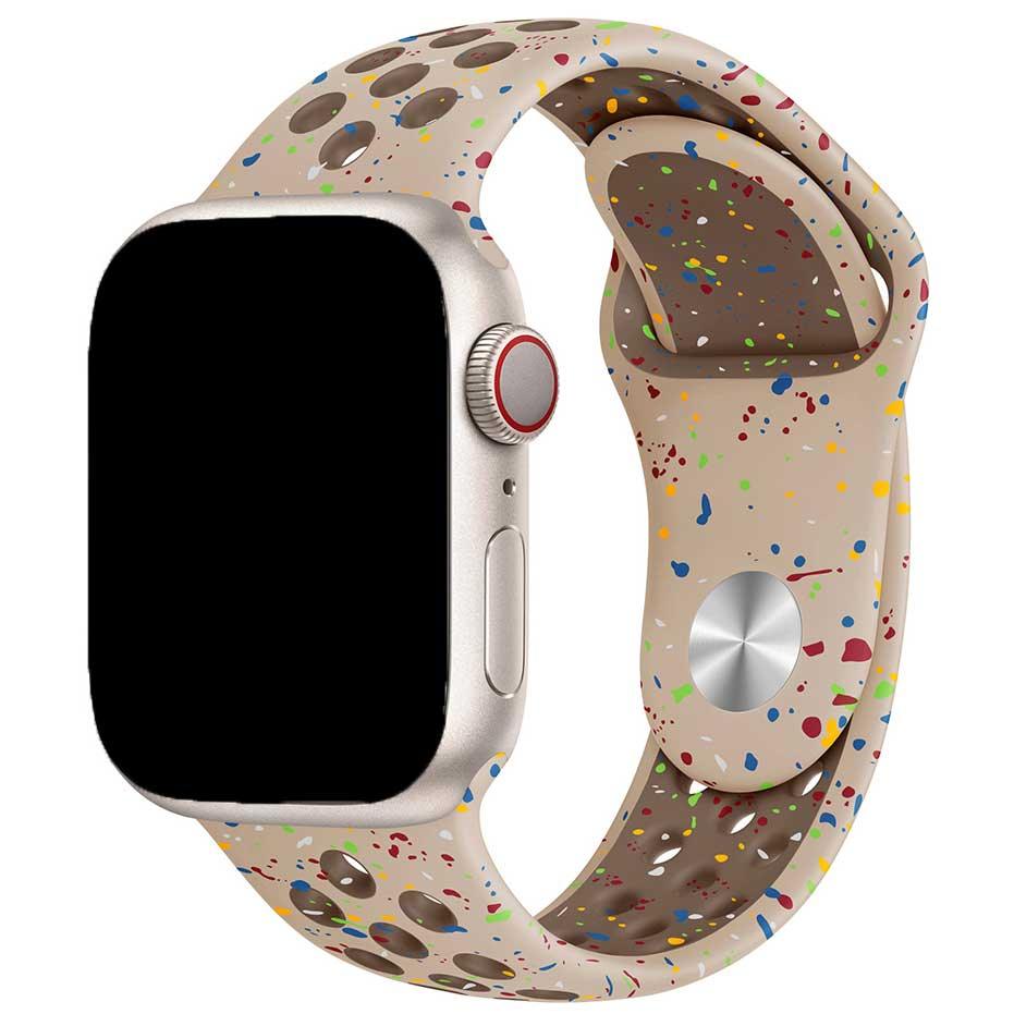 Apple Watch bandje Fusion - dubbel - siliconen - desert stone