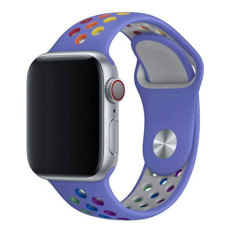 Apple Watch bandje Fusion - dubbel - siliconen - kleurrijk paars