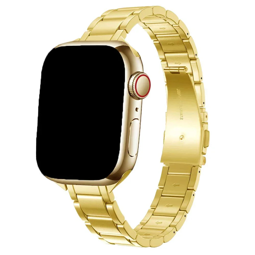 Apple Watch bandje Noor - staal - goud