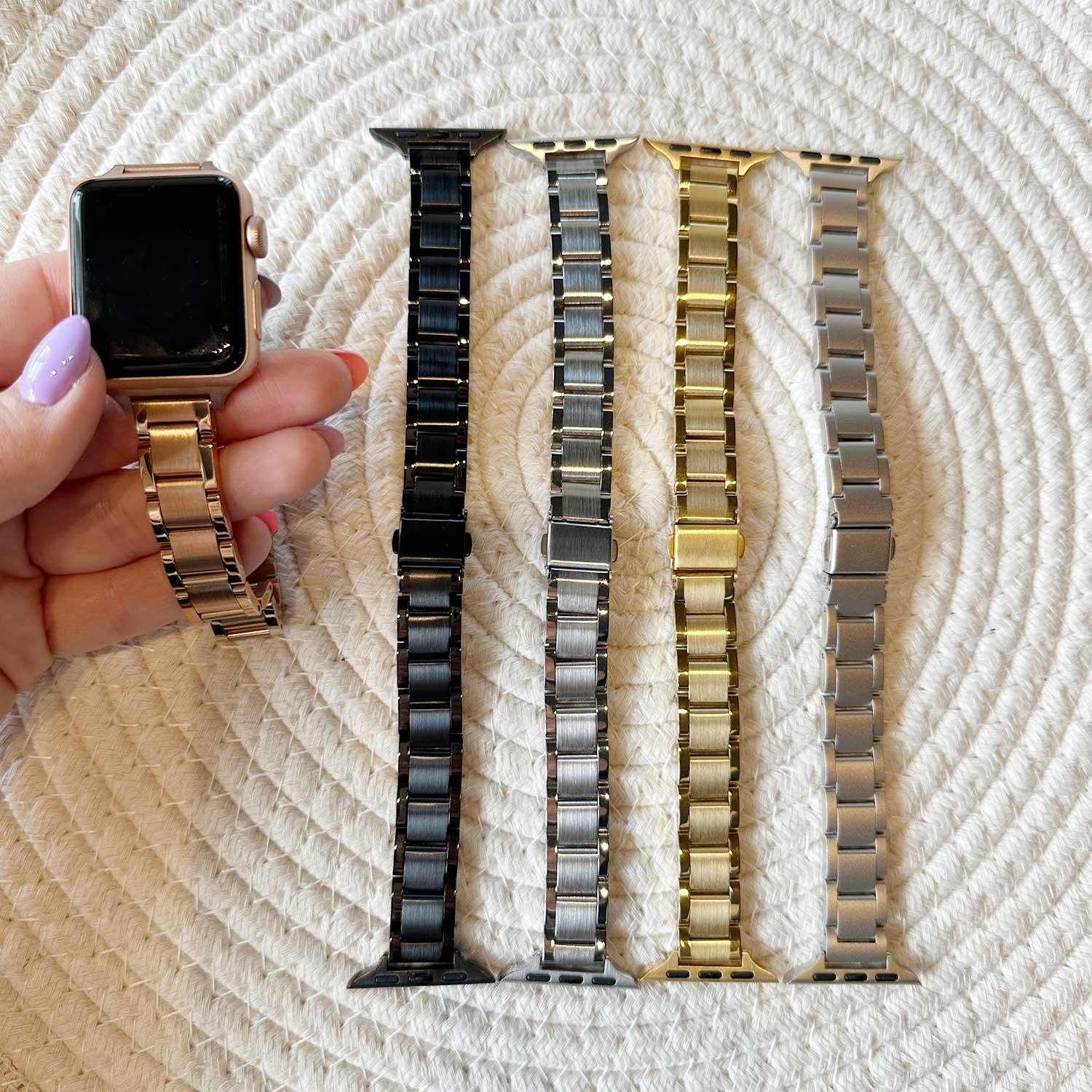 Apple Watch bandje Noor - staal - sterrenlicht