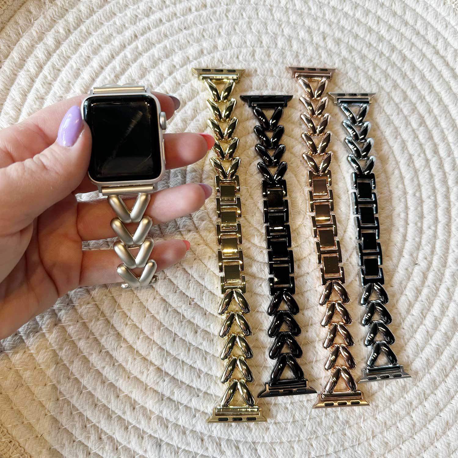 Apple Watch bandje Lisa - staal - zilver