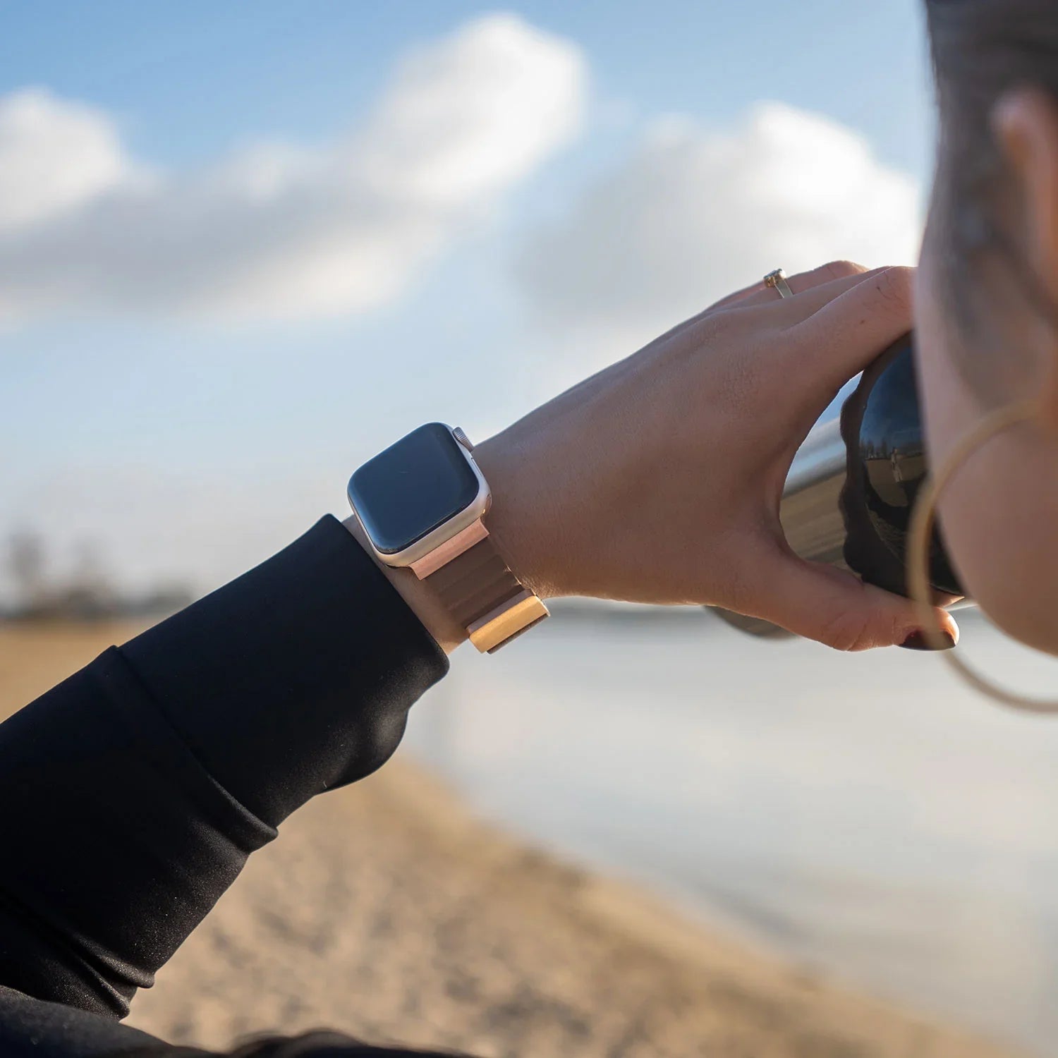 Apple Watch bandje Magna - Leer - bruin