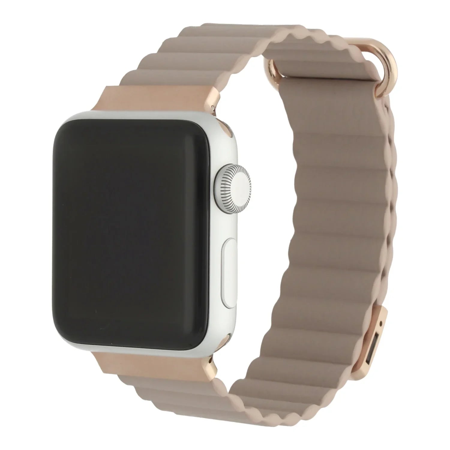 Apple Watch bandje Magna - Leer - khaki