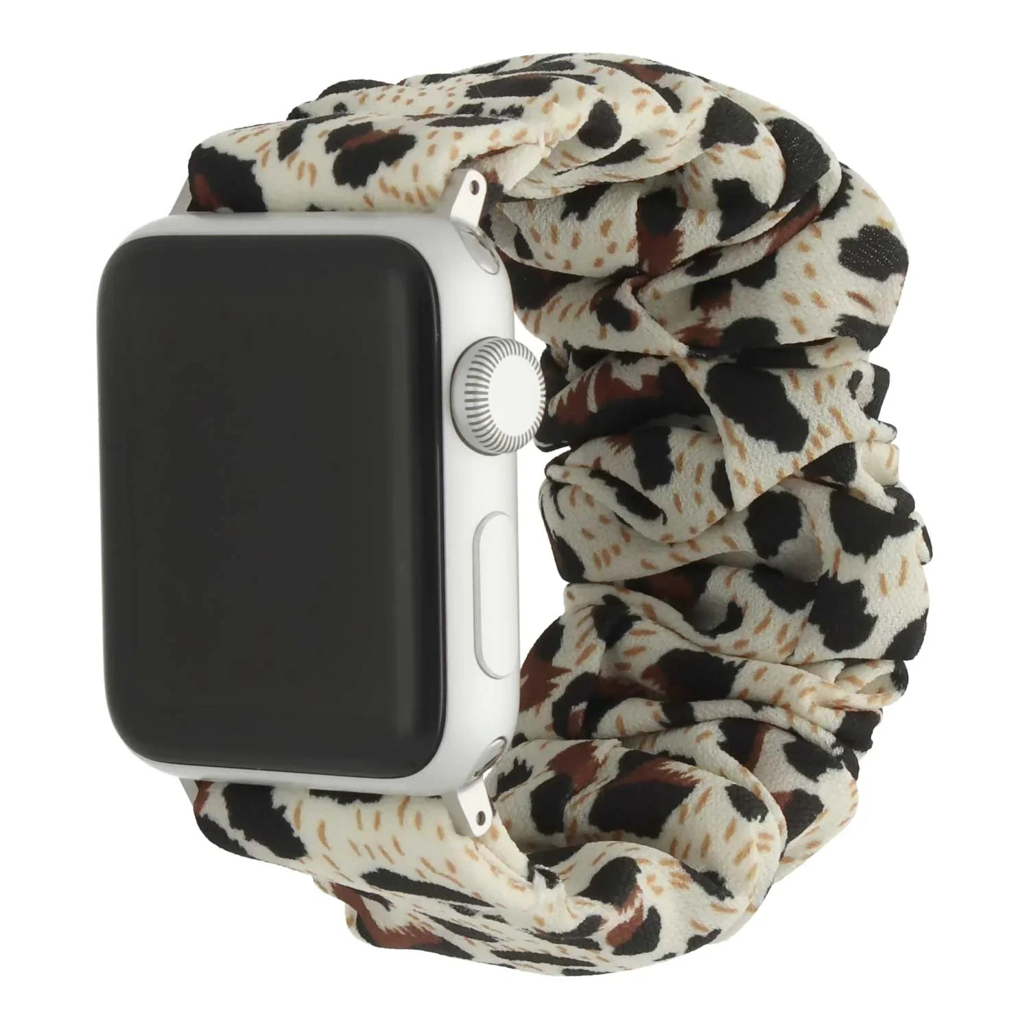 Apple Watch bandje Savara - scrunchie - nylon - panter sterrenlicht