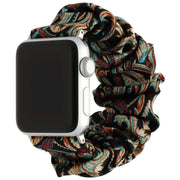 Apple Watch bandje Savara - scrunchie - nylon - zwart gekleurd