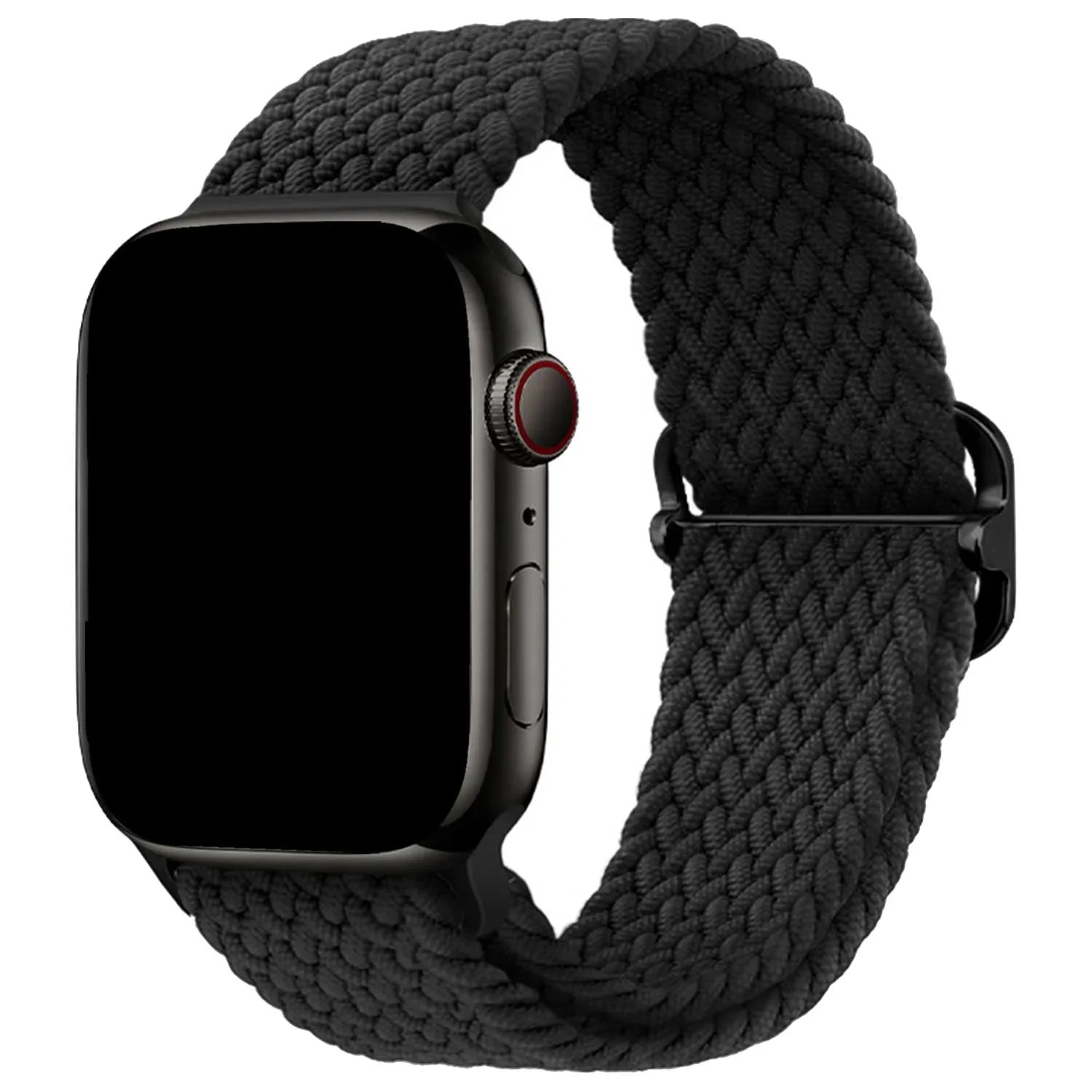 Apple Watch bandje Weavy - nylon - zwart