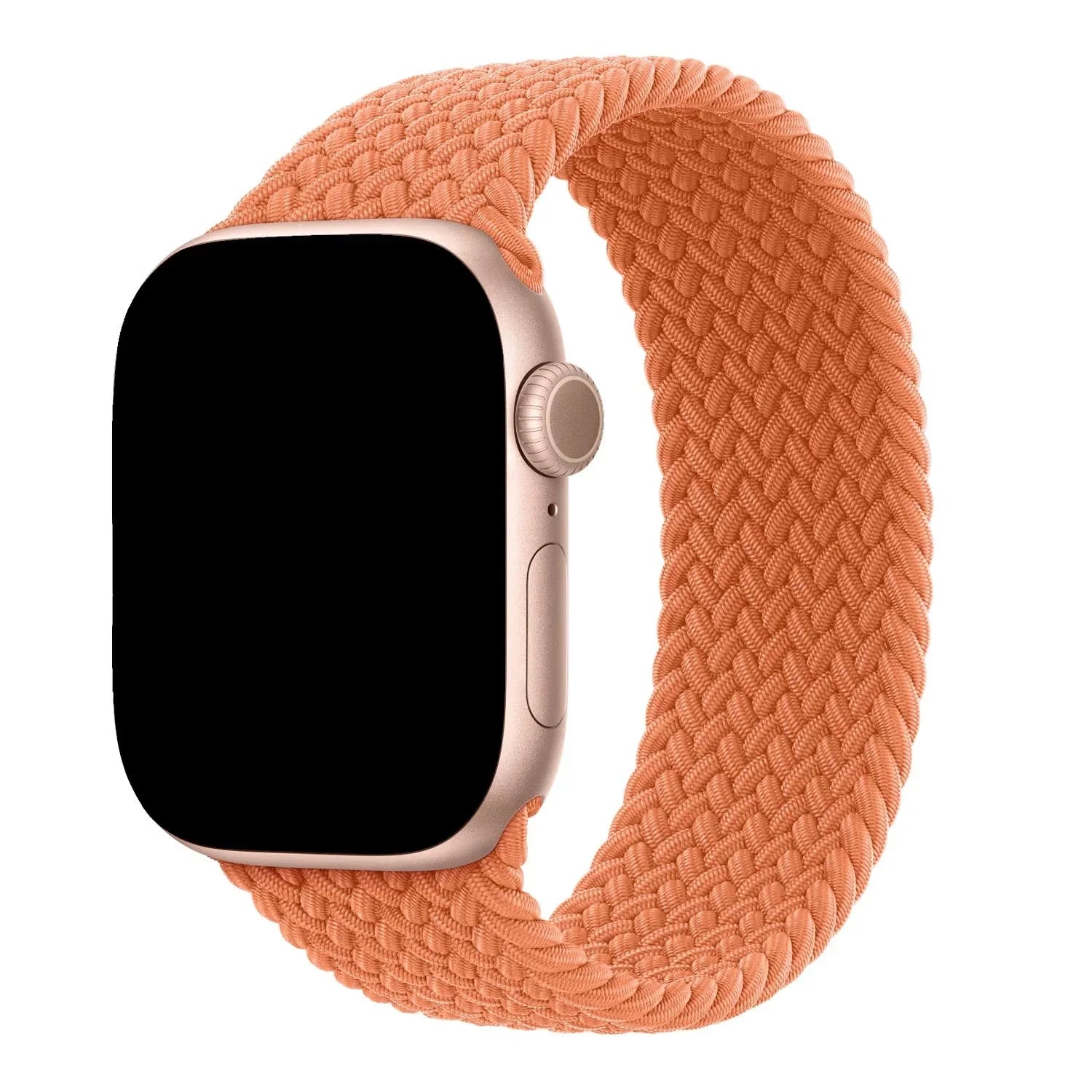 Apple Watch bandje Onyx - gevlochten - solo - nylon - Kurkuma