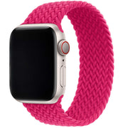 Apple Watch bandje Onyx - gevlochten - solo - nylon - framboos
