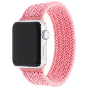 Apple Watch bandje - nylon - gevlochten solo - roze punch