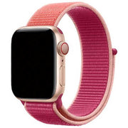 Apple Watch bandje Nexora - geweven - nylon - granaatappel