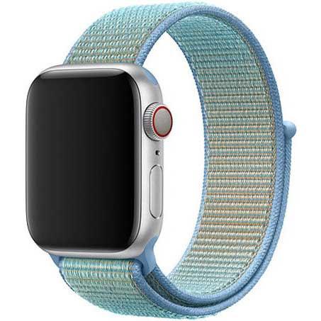 Apple Watch bandje Nexora - geweven - nylon - korenbloem