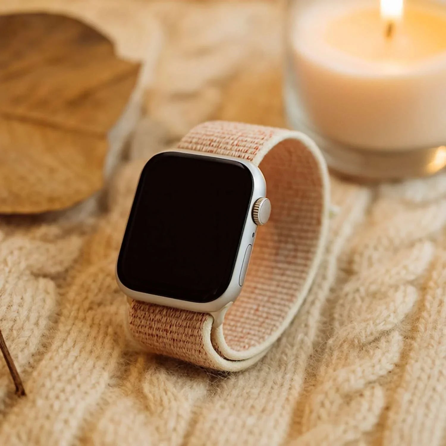 Apple Watch bandje Nexora - geweven - nylon - sterrenlicht kleurrijk