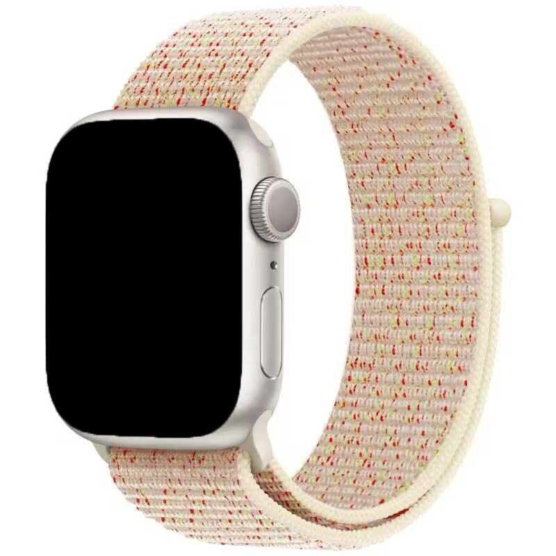 Apple Watch bandje Nexora - geweven - nylon - sterrenlicht kleurrijk
