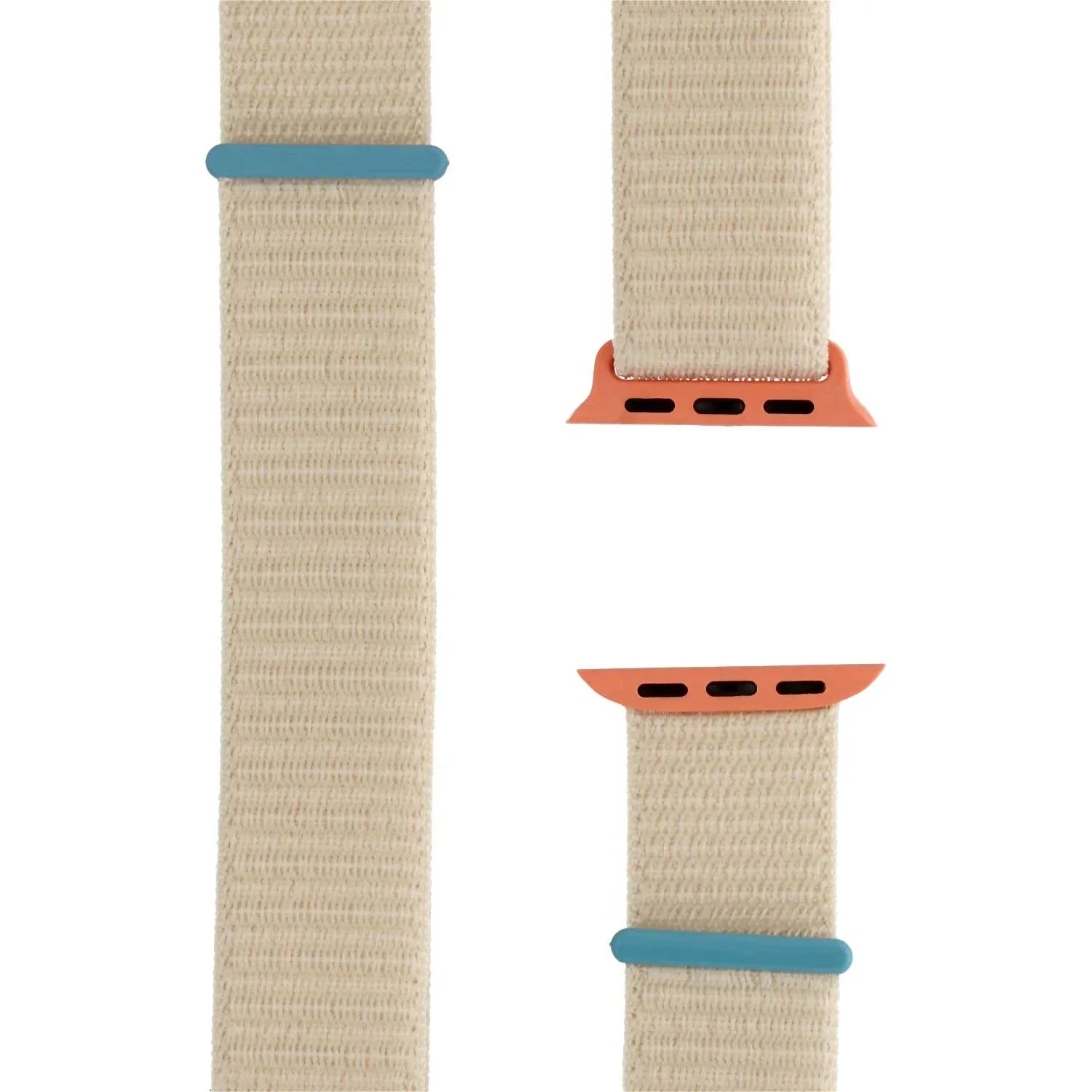 Apple Watch bandje Nexora - geweven - nylon - sterrenlicht oranje
