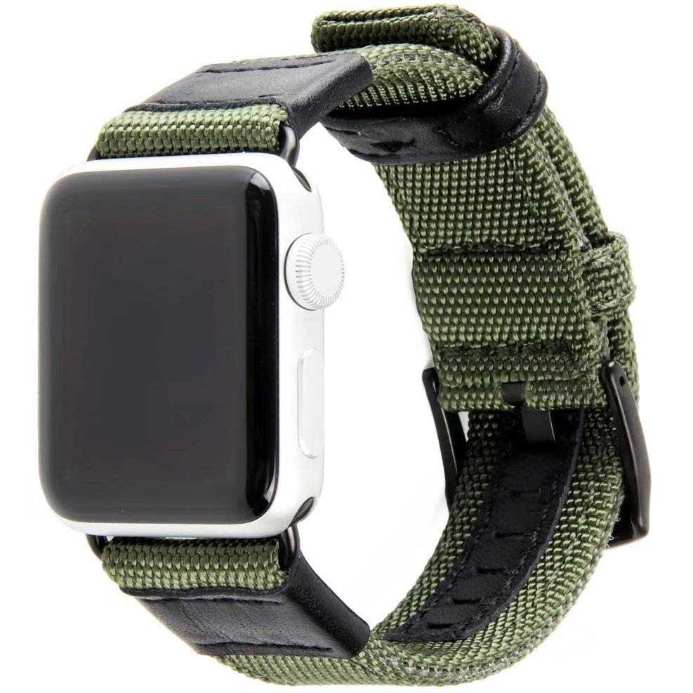 Apple Watch bandje - nylon - military - groen
