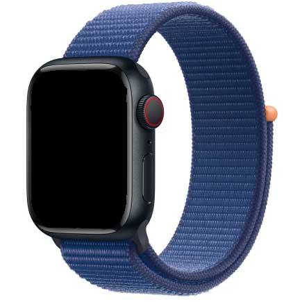 Apple Watch bandje Nexora - geweven - nylon - oceaanblauw