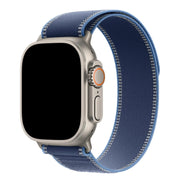 Apple Watch bandje Trail - nylon - blauw felblauw - zilver