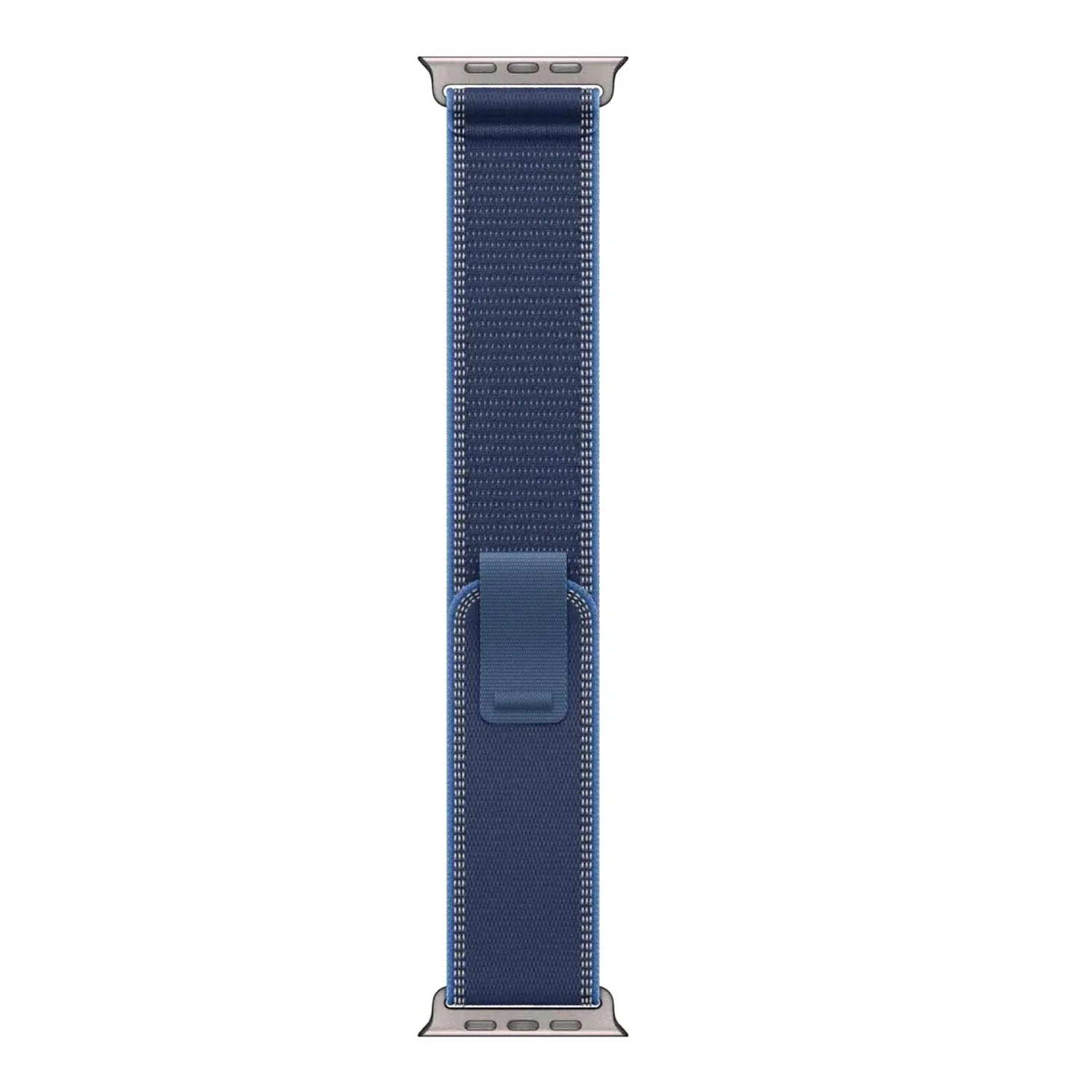Apple Watch bandje Trail - nylon - blauw felblauw - zilver