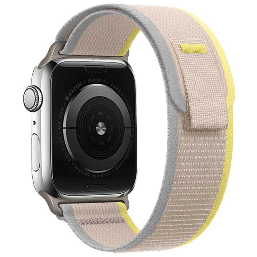 Apple Watch bandje Trail - nylon - geel beige