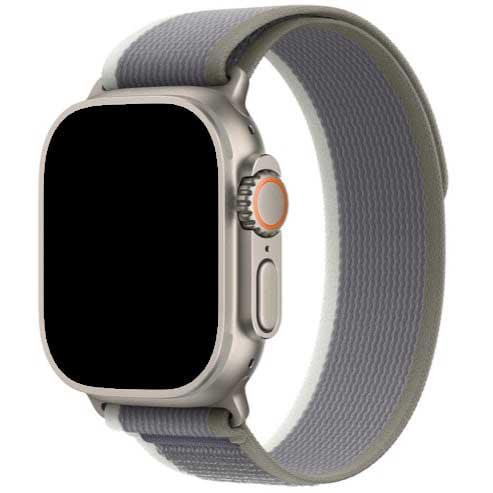 Apple Watch bandje Trail - nylon - groen grijs